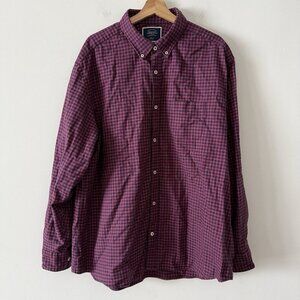 Charles Tyrwhitt Shirt Men’s Sz XXL Flannel Button Checks Plaid 100% Cotton